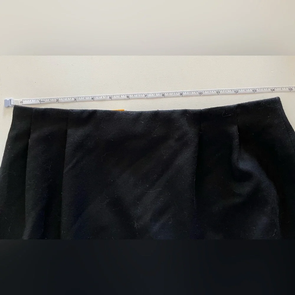 Vintage Pendleton Women’s Black Wool lined High waisted pencil skirt classic 10